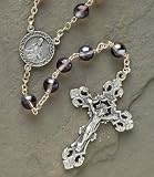 Set of 2 Amethyst Venetian Beaded Rosaries With 8MM Glass Beads 22 #3041