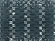 Renaissance Glass Tile - 3D Wave Mesh Mounted Glass Mosaic in Crepusculo Blue