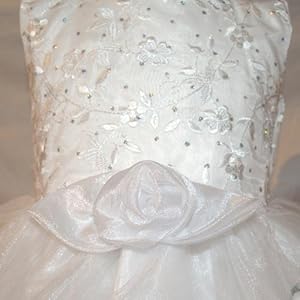Baby Girls Tulle Dress - Lilac or Pink Organza with Rosettes (Newborn - 18M)