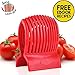 Multiuse Tomato Slicer Holder with Firm Grip Ergonomic 13 Dividers Design for Precise Cuts Slicing Shredding Tomatoes Lemons Potatoes Round Fruits Vegetables with Bonus eBook