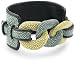 Love Peace And Hope Genuine Stingray & Leather Cuff Bracelet