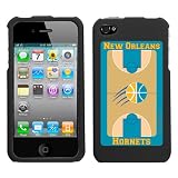 iPhone 4 4S New Orleans Hornets NBA Black Superior Snap on Hard Cover