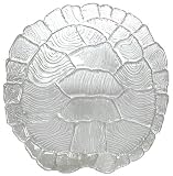 Clear Glass Turtle Shell Large Platter 13 1/2"x 13 1/4"