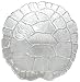 Clear Glass Turtle Shell Large Platter 13 1/2"x 13 1/4"