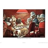 (16x20) C.M. Coolidge Pinched with Four Aces Dogs Playing Poker CM Art Print Poster