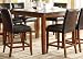 Counter Height Table in Dark Marble Top of Stoney Collection by Homelegance