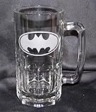 DC Comics Batman Bat Signal One Liter Etched Glass Beer Stein