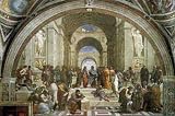 Posters: Raphael Poster Reproduction - L´école D´Athènes IV (50 x 35 cm)