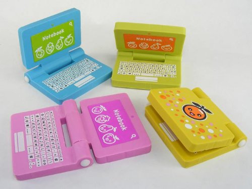 Laptop Computer Erasers 4 Colors 4 Pcs