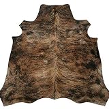 Real South American Cowhide Rug Medium Brown Exotic