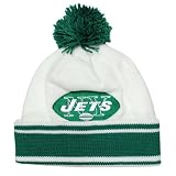 Mitchell & Ness New York Jets Throwback Jersey Stripe Knit Hat One Size Fits All