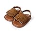 Kuner Unisex Baby Tassel Rubber Sole Non-slip Summer Prewalker Sandals First Walkers
