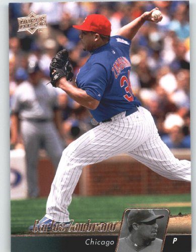 2010 Upper Deck Baseball Card # 117 Carlos Zambrano - Chicago Cubs - MLB Trading Card Shipped In Protective Screwdown Display Case!