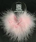 2 Candy Pink Marabou Feather Hair Tie Scrunchy Pony Tail Holders NEW!