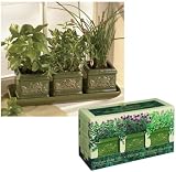 Deluxe Italian Country Kitchen Herb Garden Set with Organic Soil, Gift Set *Great Gift Idea*
