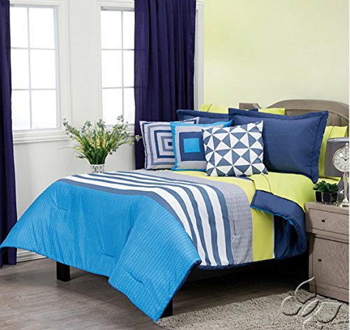 Nautica Blue Comforter Set 5 Piece Twin