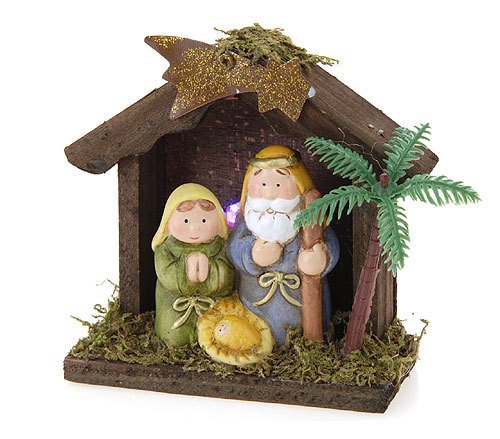 Weihnachtskrippe Krippe mit Figuren