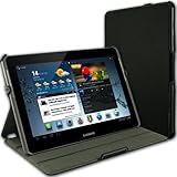 EasyAcc Ultra Slim Samsung Galaxy Tab 2 10.1 P5100 P5110 Leder Tasche Case Etui Sleeve Cover h�lle Schutzh�lle (PU Leder, Schwarz)