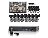 Q1C1 High End 16 CH Channel CCTV Security Surveillance IR Night Vision Camera DVR System Kit Pre-installed 1TB HDD,(monitor not included) Reviews