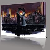 Heroes  Isaac Mendez  Kissing Scene XL 32 Framed Canvas Art, Ready To Hang, NEW