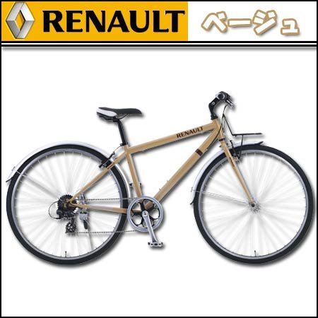 送料無料 RENAULT（ルノー） 6段変速 スポーツ シティ サイクル CRB7006