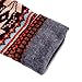 HDE Women Winter Knit Leggings Fleece Line Nordic Design Thermal Insulated Pants (White Poinsettia, Medium)