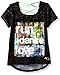 CB Sports Girls' Criss Cross Satin Bra Strap Back Active T-Shirt