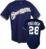 Prince Fielder Milwaukee Brewers Alternate Navy MLB Replica Jersey
