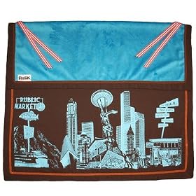 Woobee Graphic Weatherproof Blanket with Chocolate Backing