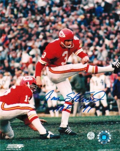 Jan Stenerud Autographed/Hand Signed Kansas City Chiefs 8x10 Photo Inscribed ''HOF 91''