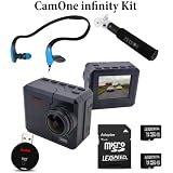 CamOne infinity + Two 16GB Cards + Micro SD Reader + Monopod + Underwater Headphone