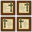 Celtic Cross Set by Anonymous 5"x5" Art Print Poster