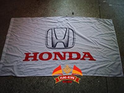 Honda flag white Honda car flag Honda car racing banner Honda banner--polyster flags,Brass Grommets ,Anti-UV,Digital Printing---car flags 3X5 ft