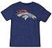 NFL Men's Denver Broncos Bigger Better Logo Tri Blend Tee (Dark Navy, XX-Large)