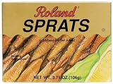 Roland Smoked Sprats, 3.75-Ounce Cans (Pack of 12)