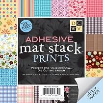 Adhesive Back Printed Paper Mat Stack 6x6, 60/Pad: Assorted
