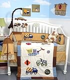 SoHo Big Rigs Baby Crib Nursery Bedding Set, 10 Piece
