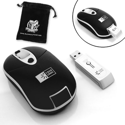 Compact Precision Optical Wireless Mouse for Samsung N110 N120 N310 NC10 NC20 R430 R530 P460 R780 R620 X460 Q320 and more ***Includes Accessory Pouch