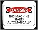 Mauspad mit Dekoration - Danger: This Machine Starts Automatically