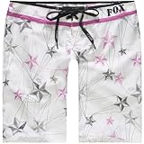FOX Turista Womens Boardshorts - White/Fuschia/Black