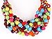 Twist Torsade Layers Colorful Ball Beaded Bib Choker Collar Necklace Earrings