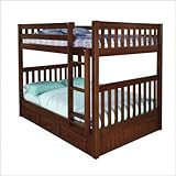 Full/ Full New Energy Merlot Mission Full and Fulll Bunk Bed Frame