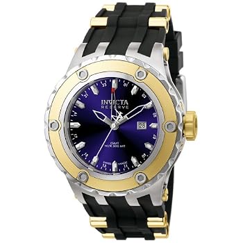 Set A Shopping Price Drop Alert For Invicta Men's 6179 Reserve Collection GMT 18k Gold-Plated and Stainless Steel Black Rubber Watch