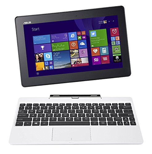 Asus Transformer Book 10.1-inch 32GB Detachable 2-in-1 Touch Laptop/Tablet T100TA 1GB RAM With 500GB Keyboard Dock - White (Certified Refurbished)