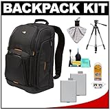 Case Logic Digital SLR Camera Backpack Case (Black) (SLRC-206) + (2) LP-E5  ....