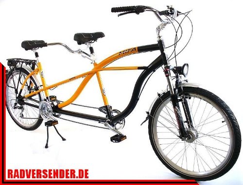 Tandem MIFA Shimano Acera 21 G. schwarz - orange