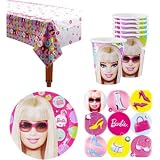 Barbie Birthday Party Supplies Pack for 16 Gu
