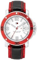 Tommy Hilfiger Men's Black Leather Strap Watch #1790647
