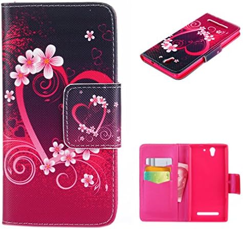 PpIiNnKk , For Sony Xperia C3 Case , Nice Painting Art Style Kickstand PU Leather [Magnetic Wallet] Book Flip Cover for Sony Xperia C3 D2533 / C3 Dual D2502