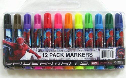 Childrens Toyshop  Toys : Spider-Man 3 Twelve Set Mini Markers
